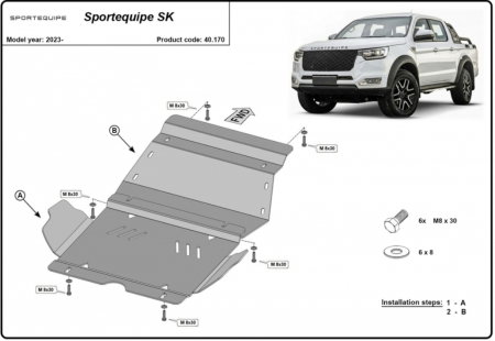 Scut motor Sportequipe - Scut metalic motor si radiator Sportequipe SK
