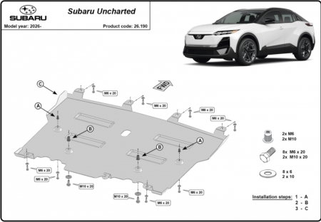 Scuturi metalice - Scut metalic motor si radiator Subaru Uncharted