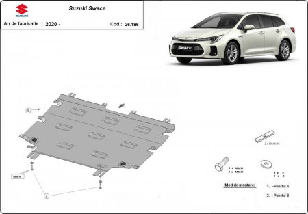 Scut Metalic Motor și Cutie de Viteze Suzuki Swace (2020-2026) Oțel 2mm - Cod 26.186