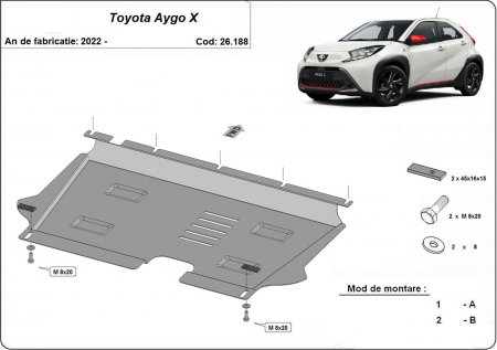Scut motor Toyota Aygo - Scut Motor Toyota Aygo X (2022-Prezent) - Karmaster.ro