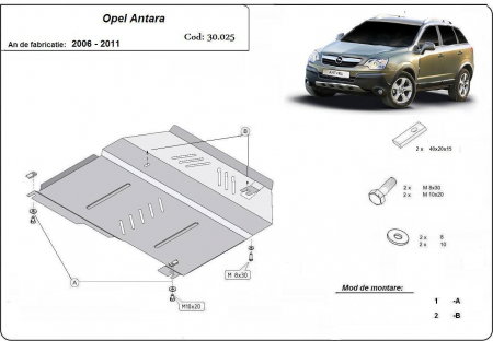 Scut motor Opel Antara - Scut-motor-metalic-Opel-Antara-2006-2010-karmaster-ro-Cod-30025