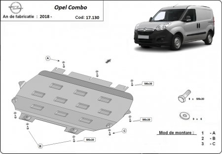 Scut Motor Metalic Opel Combo 2018-2026