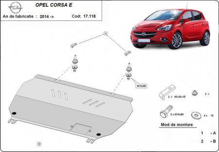 Scut motor Opel Corsa - Scut-Motor-Metalic-Opel-Corsa-E-2014-2019-2mm