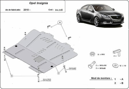 Scut motor Opel Insignia - Scut-Motor-Metalic-Opel-Insignia-A-2009-2017-8kg