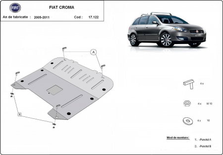 Scut motor Fiat Croma - Scut motor metalic si cutie de viteza Fiat Croma 2005-2011