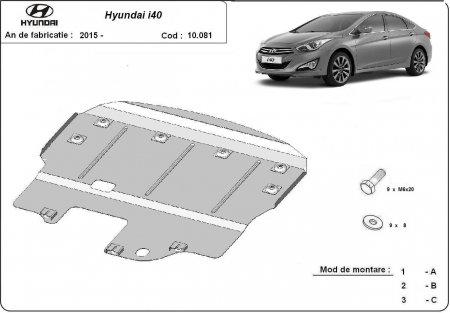 Scut motor metalic si cutie de viteza Hyundai i40 2015 - 2019 [0]