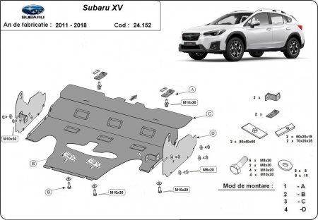 Scut Motor Metalic Subaru XV 2011-2018 Karmaster 2mm [0]