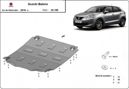 Scut Protectie Motor Cutie Viteze Suzuki Baleno Otel 2mm [0]