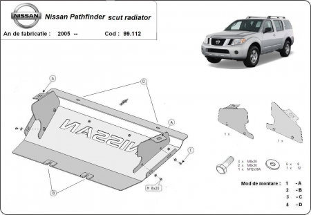 Scuturi metalice - Scut-Metal-Radiator-Nissan-Navara-D40-2005-2015-Karmaster-99115