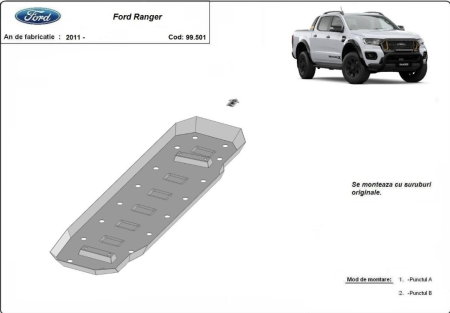 Scut motor Ford Ranger - Scut rezervor Ford Ranger 2011 - 2023