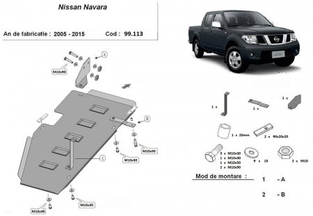 Scut motor Nissan Navara - Scut-Rezervor-Metal-Nissan-Navara-D40-2005-2015-Karmaster-99113