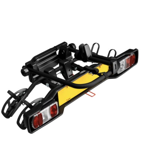 Suport 2 biciclete Peruzzo Parma 706N cu prindere pe carligul de remorcare, Negru Mat [1]