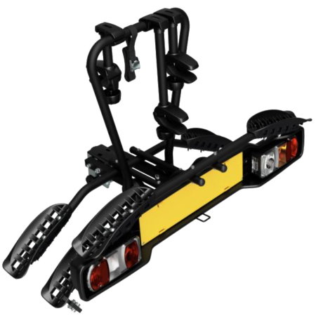 Suport 2 biciclete Peruzzo Siena 668E compatibil cu biciclete electrice cu prindere pe carligul de remorcare, Negru Mat [4]
