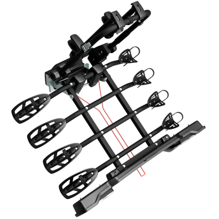Suport biciclete Peruzzo Parma 4 biciclete 706/4N negru cu prindere pe carligul de remorcare [1]