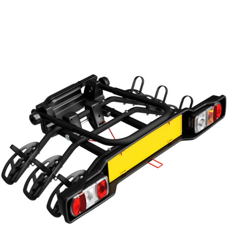 Suport pentru 3 biciclete, Peruzzo Parma 706/3, Negru, cu prindere pe carligul de remorcare [1]