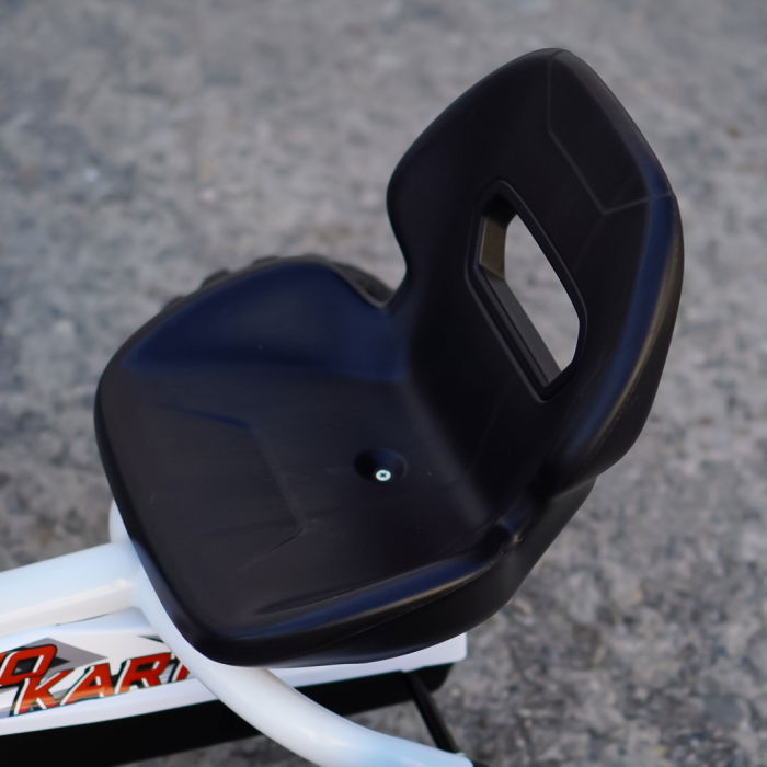 Kart cu pedale, pentru copii 2-6 ani, Kinderplay ArcSpring, cadru metal, amortizoare, alb [12]