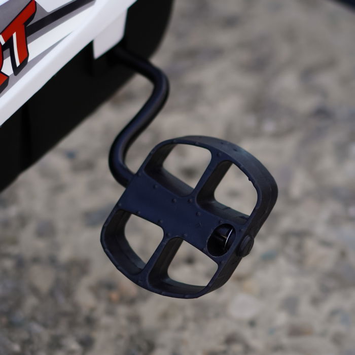 Kart cu pedale, pentru copii 2-6 ani, Kinderplay ArcSpring, cadru metal, amortizoare, alb [11]