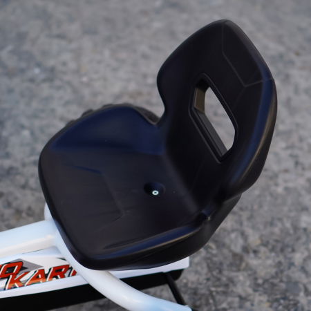 Kart cu pedale, pentru copii 2-6 ani, Kinderplay ArcSpring, cadru metal, amortizoare, alb [11]