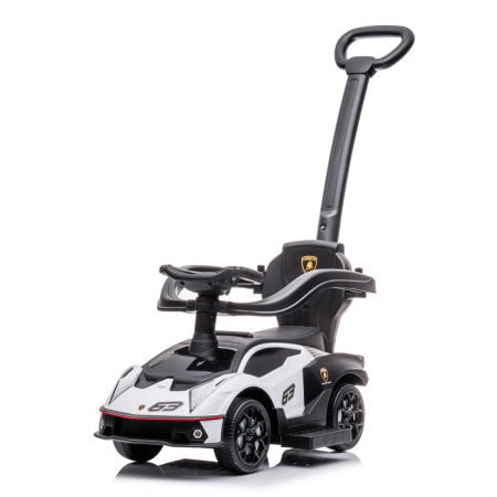 Premergatoare - Premergator masinuta Lamborghini Essenza SCV12 pentru copii, 1-3 ani, roti moi, alb
