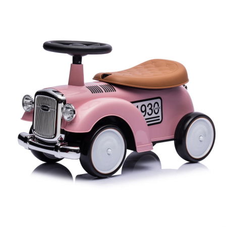 Premergatoare - Premergator masinuta Retro Baby pentru copii, 18-30 luni, efecte sonore, roz