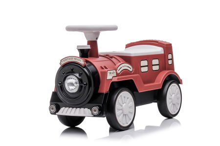 Premergatoare - Premergator trenulet, Kinderplay Vintage Train, pentru copii, 18-30 luni, roti EVA, rosu