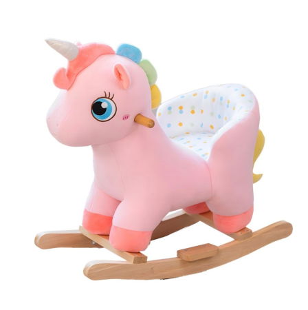 Camera copilului - Unicornul Roz Din Plus Balansoar Si Cu Roti