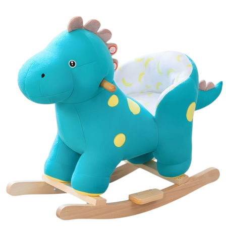 Camera copilului - Dinozaurul Verde inchis din plus, Balansoar si cu Roti