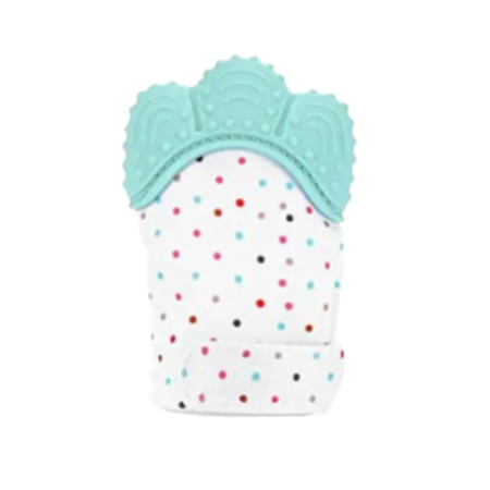 Jucarii senzoriale - dentitie, zornaitoare, de patut si carucior - Jucarie din silicon pentru dentitie, manusa, bleu