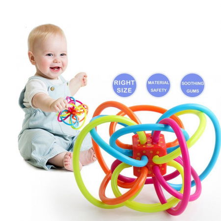 Jucarii senzoriale - dentitie, zornaitoare, de patut si carucior - Jucarie Motrica pentru bebelusi, interactiva si pentru dentitie