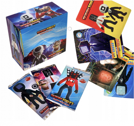 Figurine si personaje din desene animate - Set 288 cartonase Skibidi Toilet