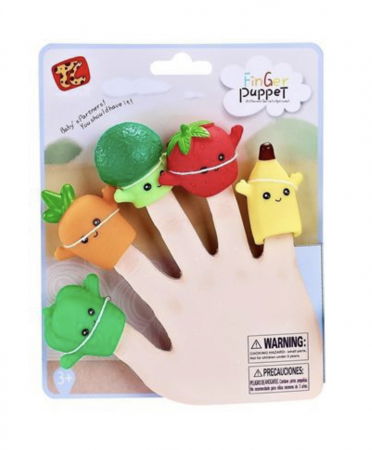 Figurine si personaje din desene animate - Set 5 figurine Mascote pentru degete, Finger Puppet Legume