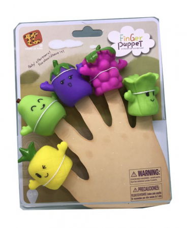 Figurine si personaje din desene animate - Set 5 figurine Mascote pentru degete, Finger Puppet Fructe