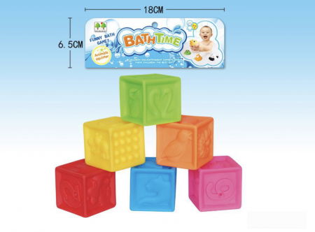 Jucarii senzoriale - dentitie, zornaitoare, de patut si carucior - Set 6 Cuburi senzoriale Moi, pentru dentitie sau baita