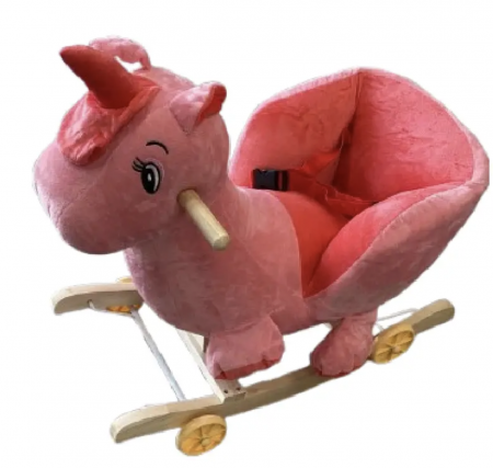 Camera copilului - Unicornul Magic Din Plus Balansoar Si Cu Roti, Roz