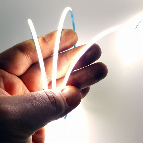 Banda LED COB 3mm latime Alb Rece