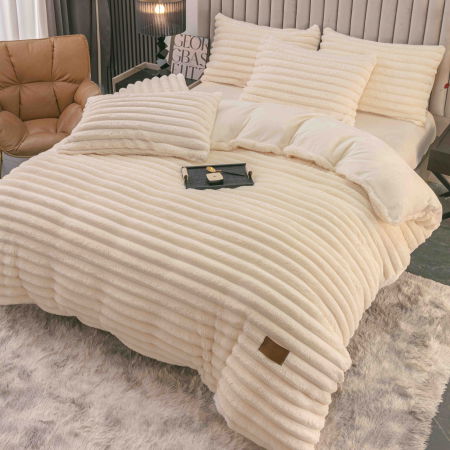 Lenjerie Pat Dublu Cocolino 4 Piese, cu Elastic – Moale și Călduroasă