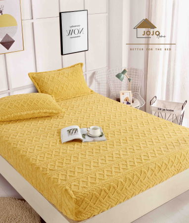 Set husă de pat cu elastic Cocolino tip tricotaj + 2 fețe de pernă