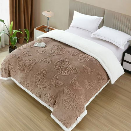 Paturi Cocolino Cu Blanita - Pătură Cocolino cu Fermoar și Blăniță – Fluturi 3D