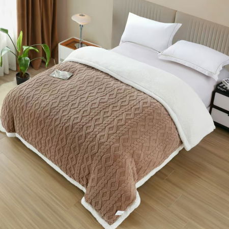 Pătură Cocolino cu Fermoar și Blăniță, 200x230cm