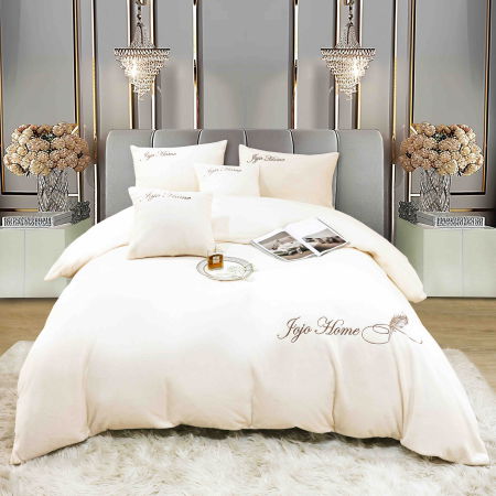 Lenjerie 2 Persoane Pat cu Elastic, 6 Piese, Cocolino Blăniță Iepure cu Broderie