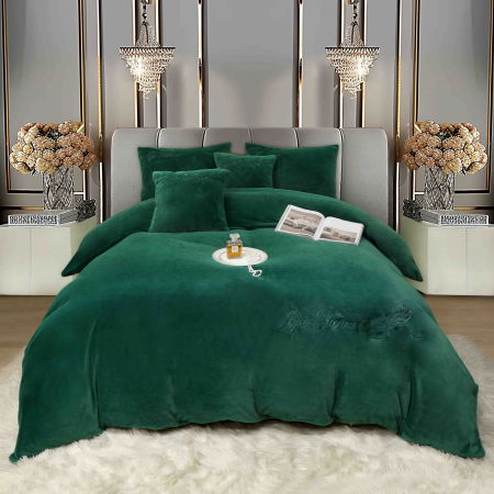 Lenjerie 2 Persoane Pat cu Elastic, 6 Piese, Cocolino Blăniță Iepure cu Broderie