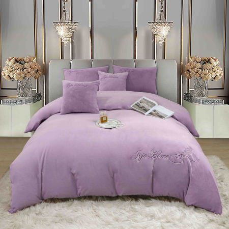 Lenjerie 2 Persoane Pat cu Elastic, 6 Piese, Cocolino Blăniță Iepure cu Broderie