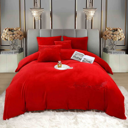 Lenjerie 2 Persoane Pat cu Elastic, 6 Piese, Cocolino Blăniță Iepure cu Broderie