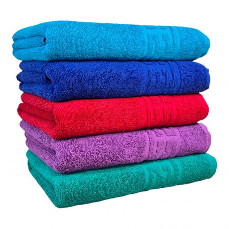 PROSOAPE BUMBAC 100% - Set 5 Prosoape Baie, Bumbac 100%, Bleu / Albastru / Rosu / Mov / Verde