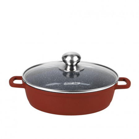 Oale si Cratite - Cratita aluminiu cu capac 36x9.5CM 8.8L CALABRIA COOKING BY HEINNER
