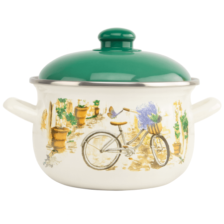 Oale si Cratite - Cratiță Grunberg Emailată Cu Capac 18 Cm 2.1L