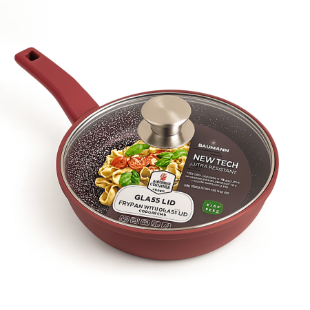 Oferte - Tigaie Blaumann Cerastone 24 cm cu Capac – 3 Straturi Ceramică, Inducție