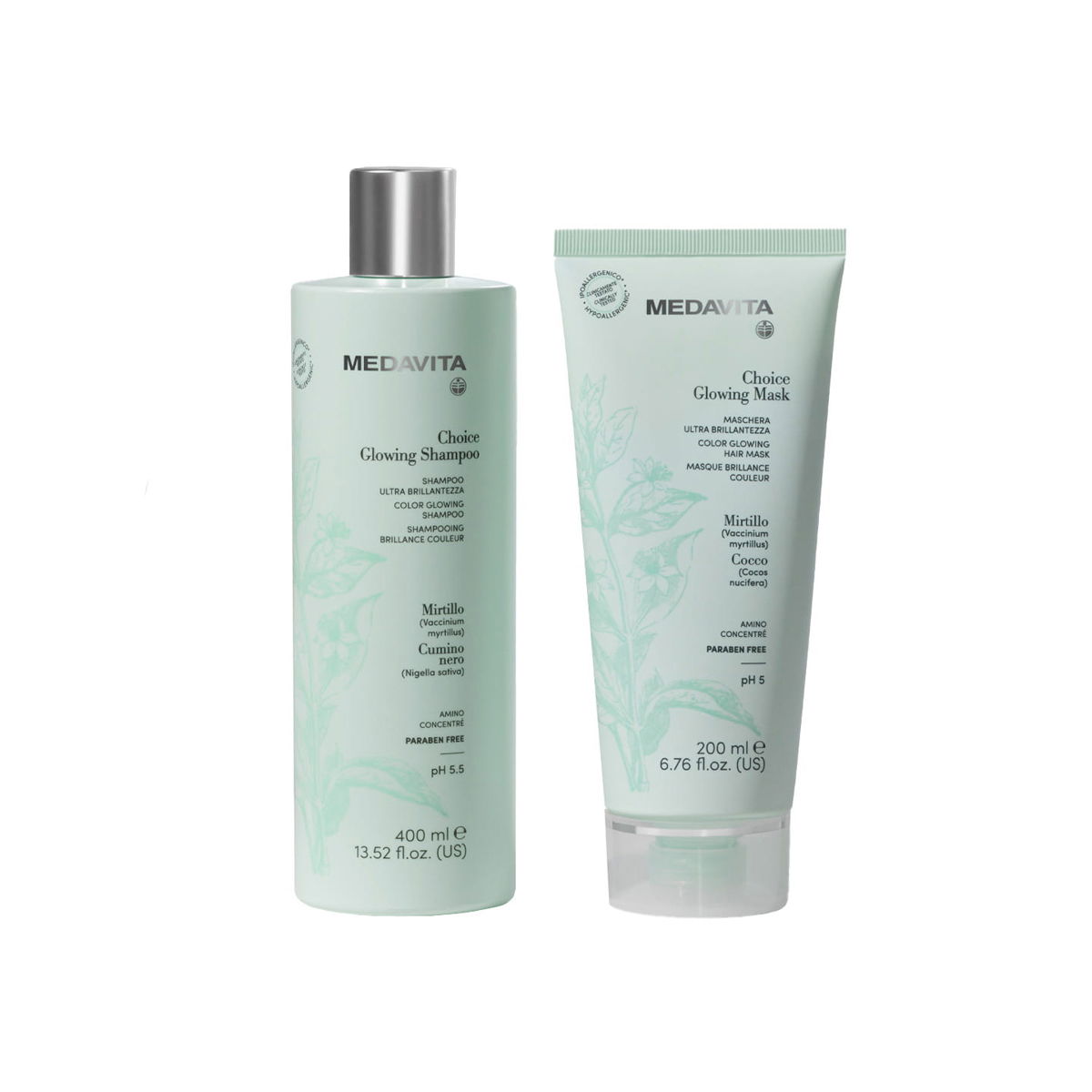 Duo Kit pentru Stralucirea Parului - Medavita Choice Glowing [4]