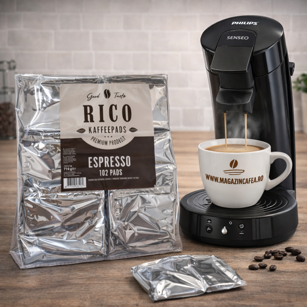 RICO *。゜XSーS Rico Kaffee Espresso Paduri Senseo 102 buc – Gust Intens și Aromă