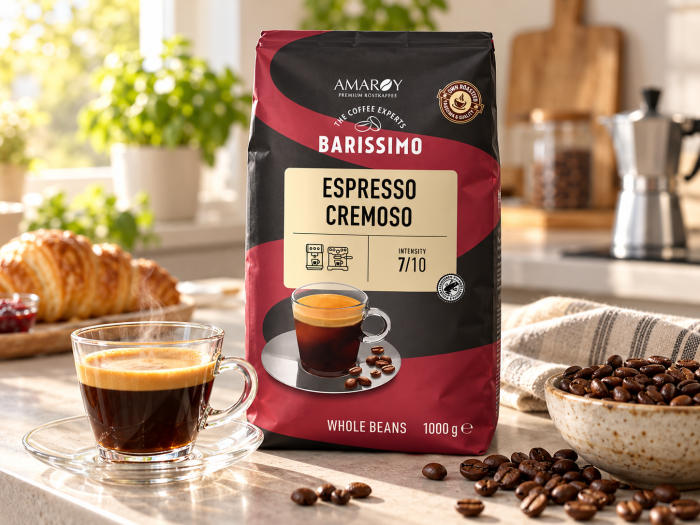Amaroy Espresso Cremoso Barissimo Cafea boabe, 1kg [2]